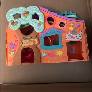 Littlest Pet Shop Orange Club Playset 2007 Tree House Play Set House Tire Swing
